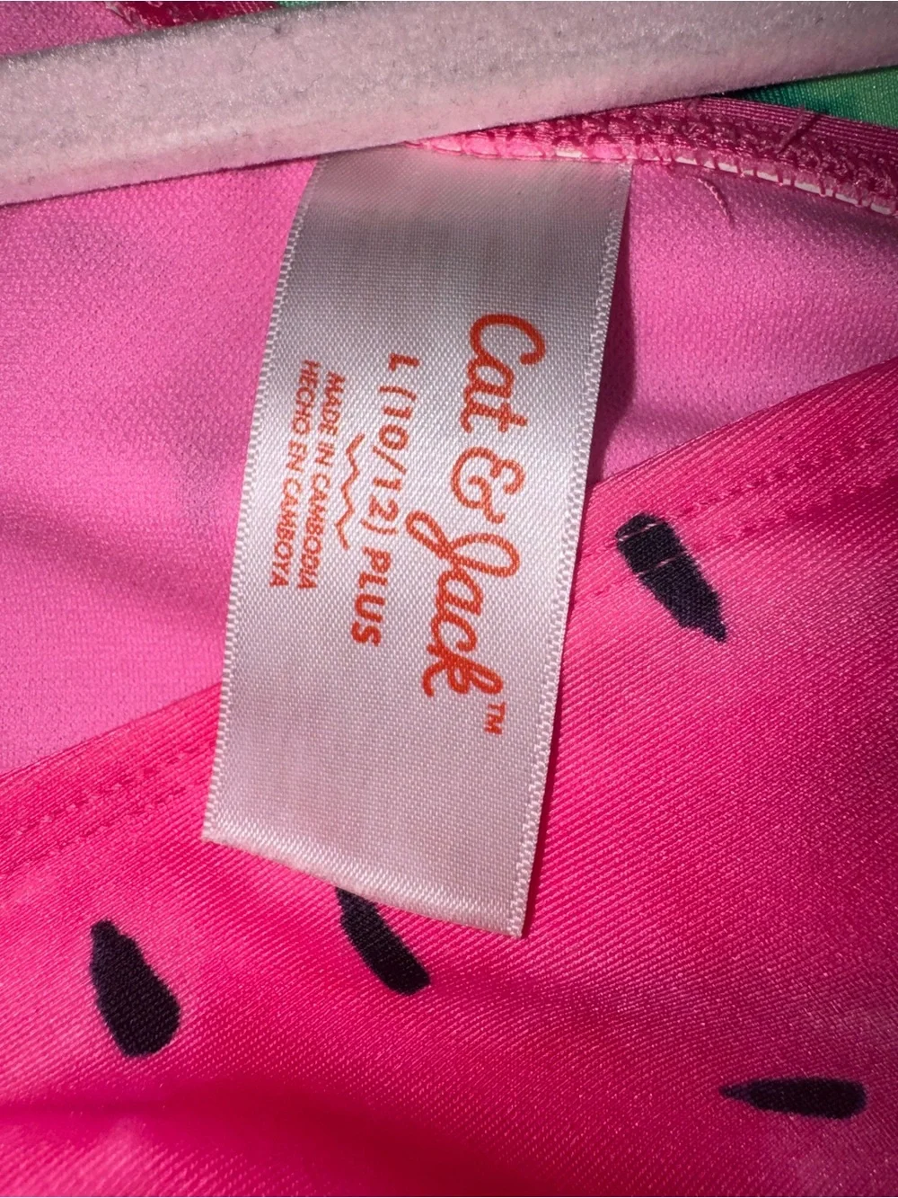 Cat & Jack, Girls Watermelon One-Piece Swimsuit, size 10/12 Plus